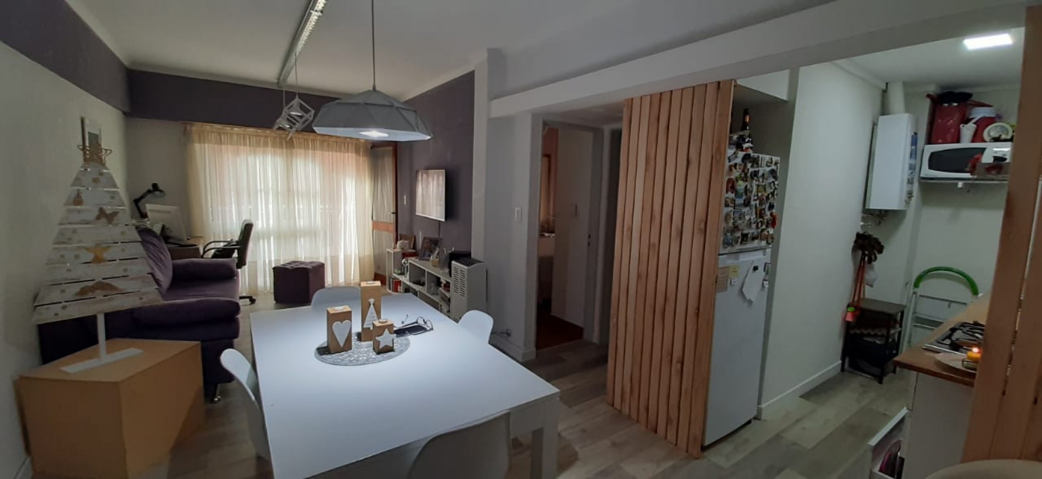 Departamento 2 ambientes con patio y cochera