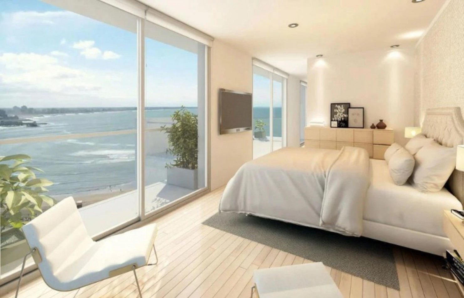 Departamento de 2 ambientes frente al mar