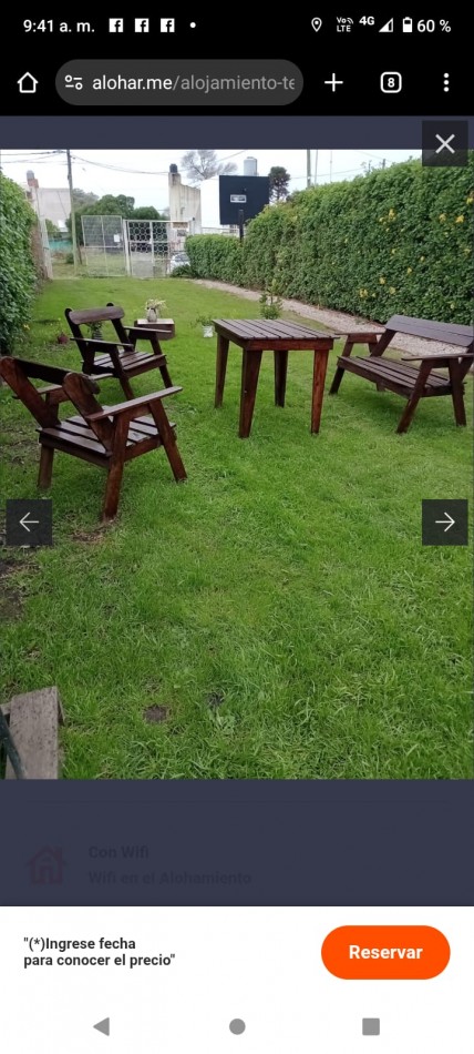 CASAS 2 AMBIENTES ALQUILER 9, 12, 24 O TEMPORAL